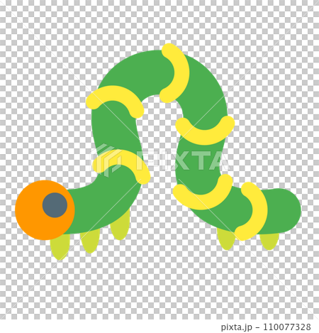 虫、イモムシを表すカラースタイルのアイコン 110077328