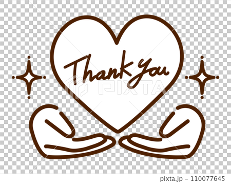 Thank you heart and hand illustration Thank you heart and hand illustration 110077645