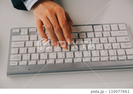 Communication support, call center and customer service help desk. VOIP headset on telephone keyboard. Communication support, call center and customer service help desk. VOIP headset on telephone keyboard. 110077661