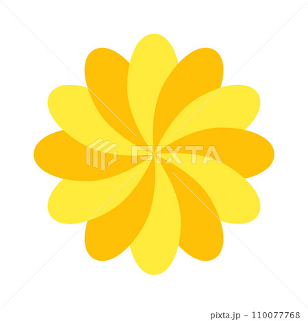 花、菊を表すカラースタイルのアイコン 110077768