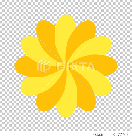 花、菊を表すカラースタイルのアイコン 110077768