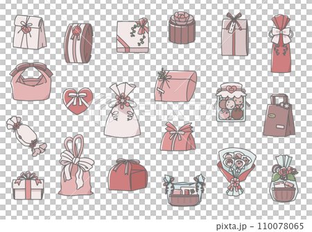 Various shaped wrapping gift set red Various shaped wrapping gift set red 110078065