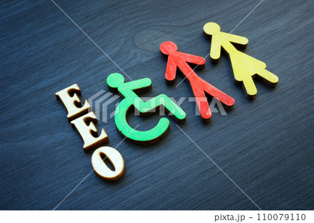 EEO Equal Employment Opportunity abbreviation and figures. 110079110