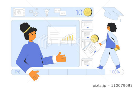 Instructional design and learning management...のイラスト素材 [110079695] - PIXTA