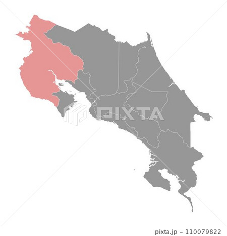 Guanacaste province map, administrative division of Costa Rica. Vector illustration. 110079822
