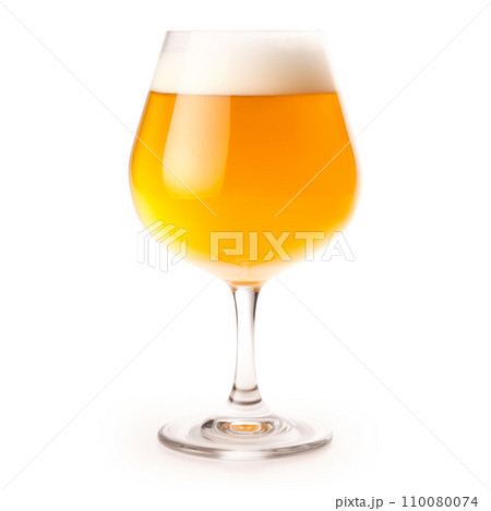 Beer in a stout glass on a white background. Mugs with drink like Ipa, Pale Ale, Pilsner, Porter or Stout Beer in a stout glass on a white background. Mugs with drink like Ipa, Pale Ale, Pilsner, Porter or Stout 110080074