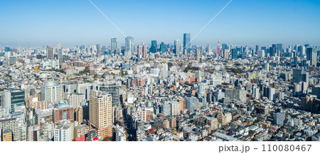 「東京都」恵比寿ガーデンプレス展望スペースから都心方向を望む 110080467
