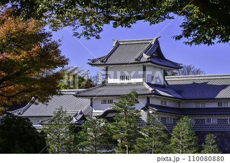 美しい紅葉が広がる金沢城公園 美しい紅葉が広がる金沢城公園 110080880