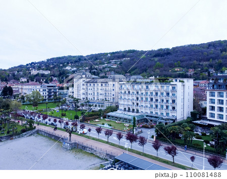 Italy, one of the most beautiful villages of the Lake Como with houses and trees Italy, one of the most beautiful villages of the Lake Como with houses and trees 110081488