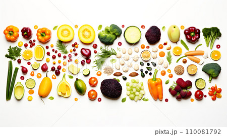 色とりどりの新鮮野菜 色とりどりの新鮮野菜 110081792