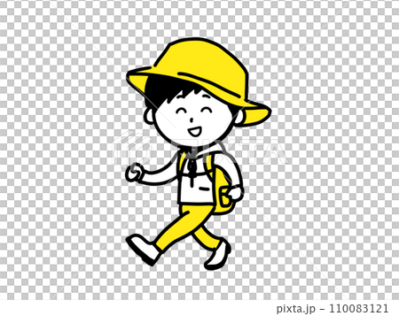 アウトドア　男性　笑顔　イラスト 110083121