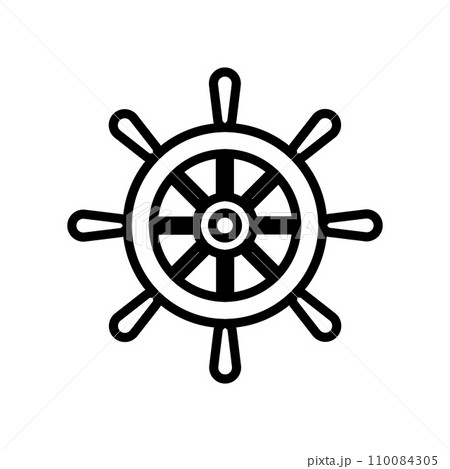 ship rudder icon 110084305