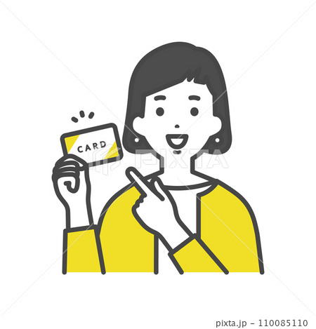 カードを持つ女性 Woman holding a card カードを持つ女性 Woman holding a card 110085110