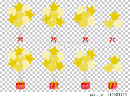 各種氣球的插圖集_gold_yellow 各種氣球的插圖集_gold_yellow 110085180