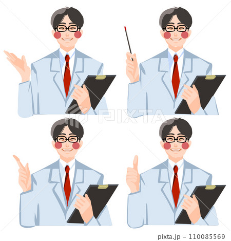 説明する男性職員 110085569