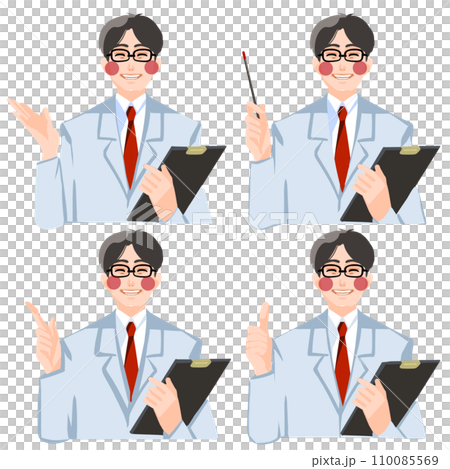 説明する男性職員 110085569