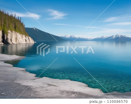 世界最大の淡水湖、バイカル湖 110086570