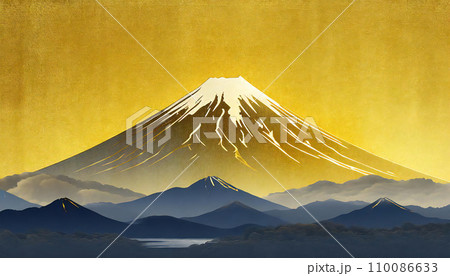 日本の夜明け　富士山 110086633