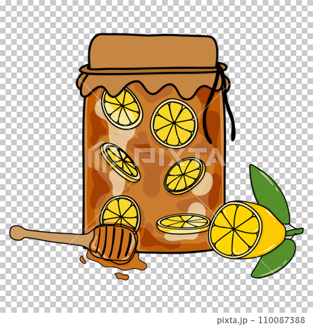 Honey lemon in jar Honey lemon in jar 110087388