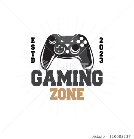 Game Console Logo, Gamer Design Gamepad Illustration Symbol Template 110088237