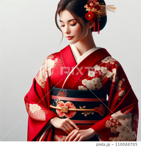 着物姿の美人 110088705