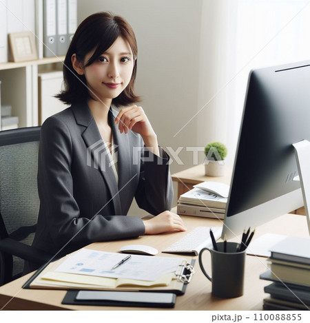 仕事の楽しさを体現する、輝くビジネスウーマン 110088855
