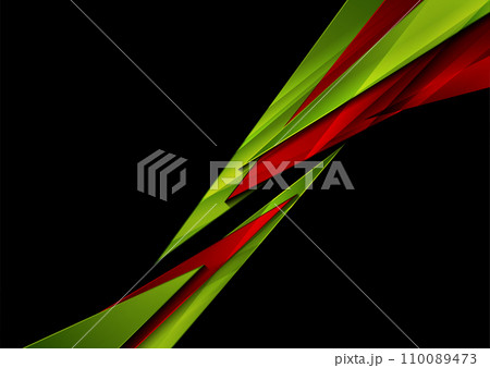Bright red green glossy stripes abstract corporate background Bright red green glossy stripes abstract corporate background 110089473