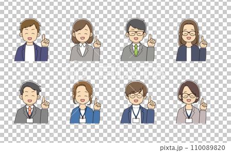 笑顔で案内をするスーツを着た若者 笑顔で案内をするスーツを着た若者 110089820