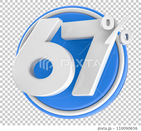 blue sale discount label 3d render  110090656