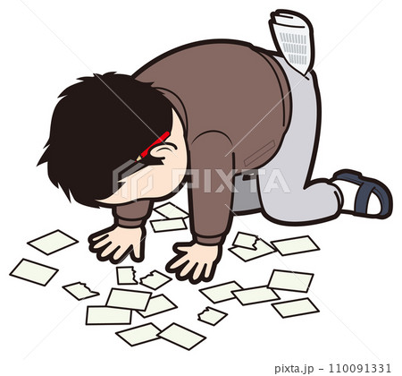 挫折する男性ギャンブラー 110091331