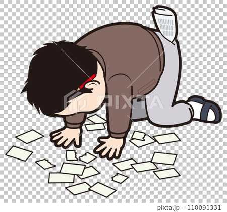 挫折する男性ギャンブラー 110091331