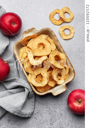 Dried apple chips Dried apple chips 110092572