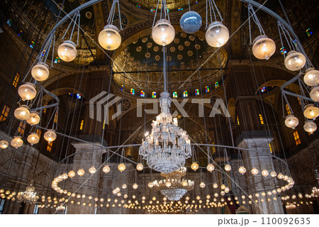 エジプトカイロにあるムハンマドアリーモスクのとても美しい風景 110092635