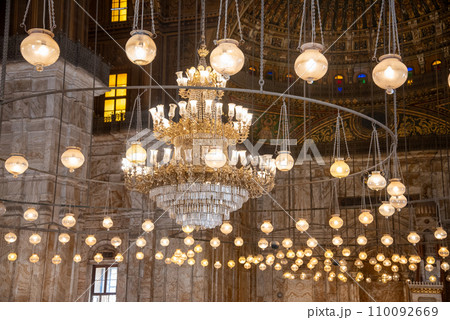 エジプトカイロにあるムハンマドアリーモスクのとても美しい風景 110092669