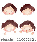 いろいろな表情の女の子 110092821