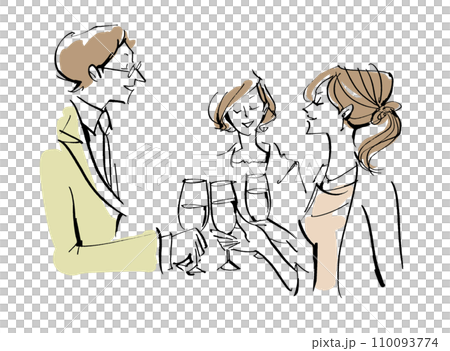 乾杯玻璃晚餐男士女士葡萄酒香檳享受派對適合 20 多歲、30 多歲、40 多歲 110093774