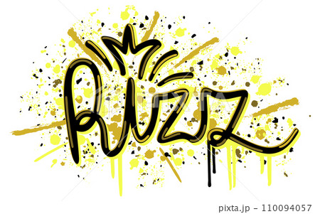 Rizz. Designation of charisma in a short word. Bright lettering in graffiti style. Rizz. Designation of charisma in a short word. Bright lettering in graffiti style. 110094057
