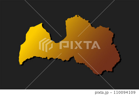 Vector map Latvia gold material, Europe country Vector map Latvia gold material, Europe country 110094109