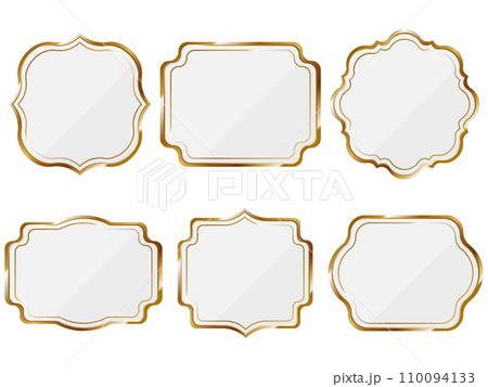 高級感のあるフレーム6種セット ホワイト&ゴールド 高級感のあるフレーム6種セット ホワイト&ゴールド 110094133