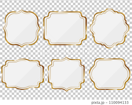 高級感のあるフレーム6種セット ホワイト&ゴールド 高級感のあるフレーム6種セット ホワイト&ゴールド 110094133
