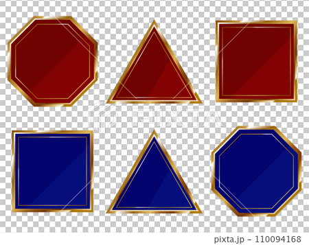 Set of 6 luxurious frames, red & blue 110094168