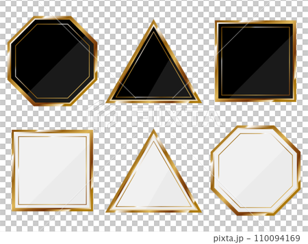 Luxury frame 6 types set black & white 110094169