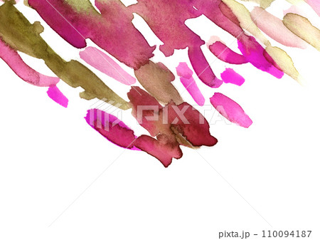 レッドやベージュの水彩テクスチャの背景イラスト素材 110094187
