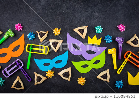 Jewish holiday Purim celebration concept 110094853