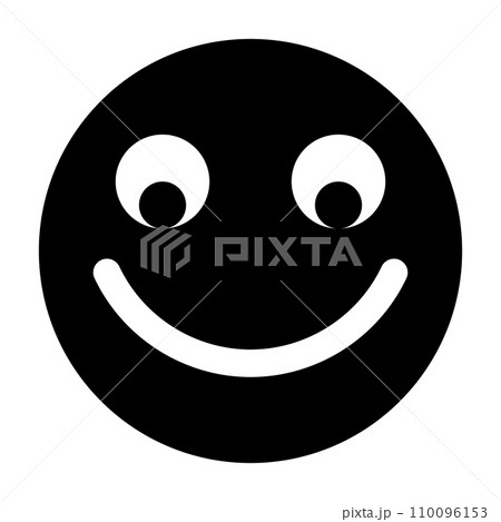 Smiling emoji vector icon on white background 110096153