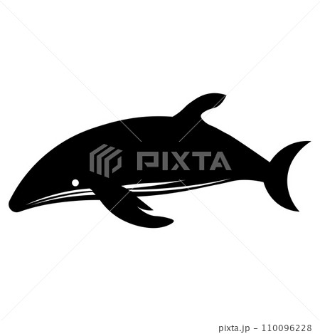 Whale black vector icon on white background 110096228
