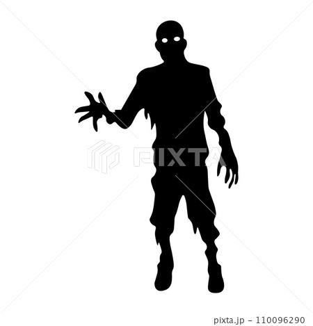 Zombie black vector icon on white background Zombie black vector icon on white background 110096290