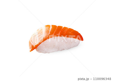 salmon nigiri on a white  background isolated 110096348