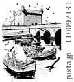 Essaouira's harbor - vector illustration 110097131