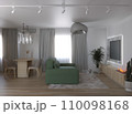 3d rendering of new wabi sabi style living room interior 110098168